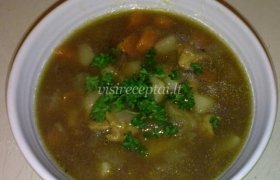 Tiršta mėsos sriuba su daržovėmis