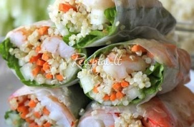 Kepti suktinukai  "Spring rolls" su daržovėmis ir stikliniais makaronais