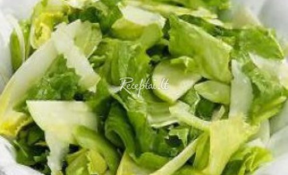 Žaliosios salotos su actu ir aliejumi