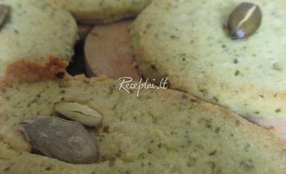 Rozmarino ir moliūgo sėklų sausainiukai